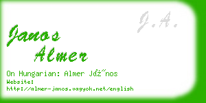 janos almer business card